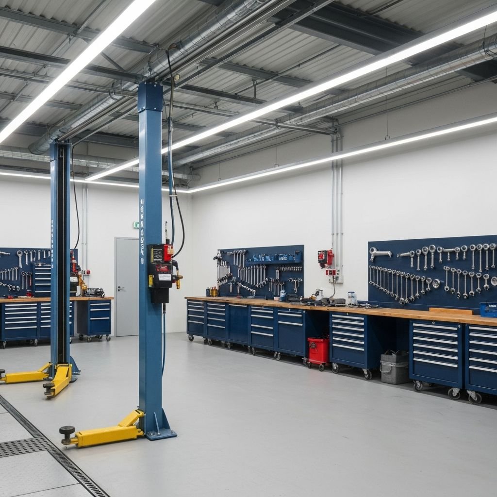 Professional automotive workshop